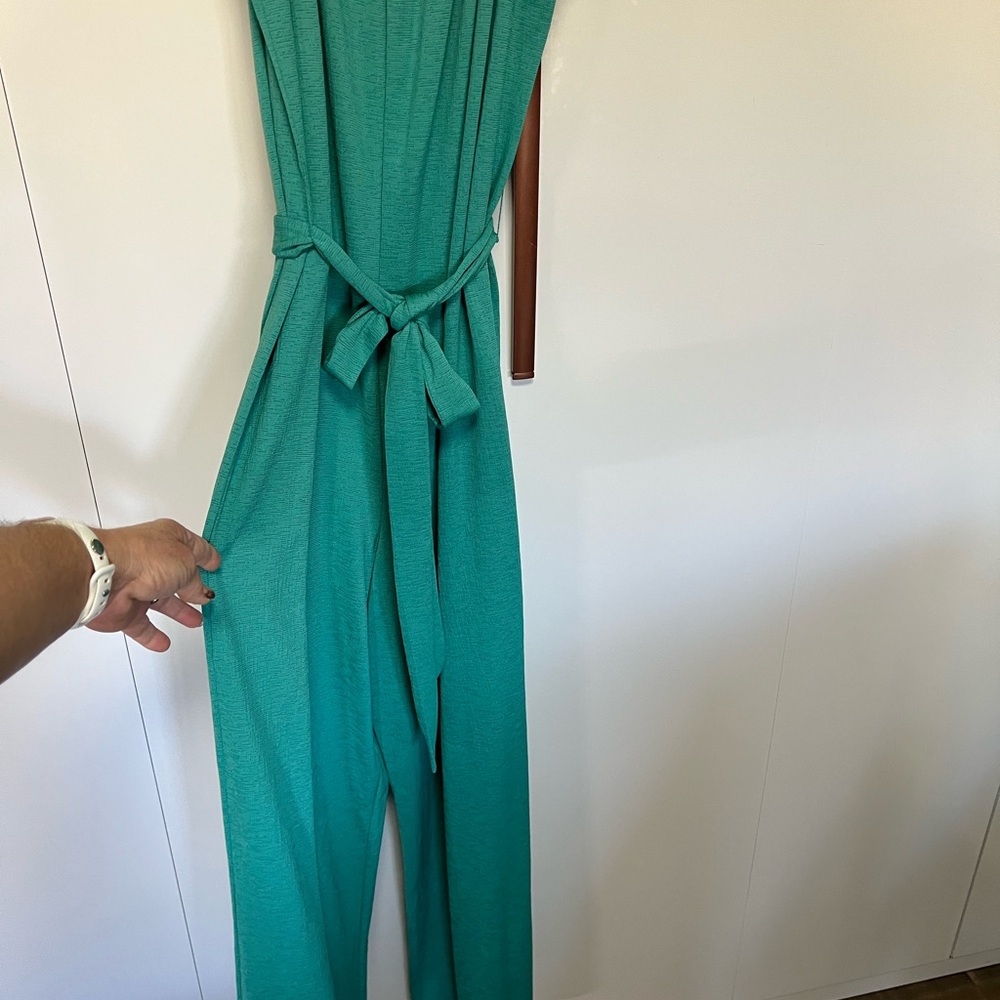 Elegant Tu Teal Sleeveless Jumpsuit